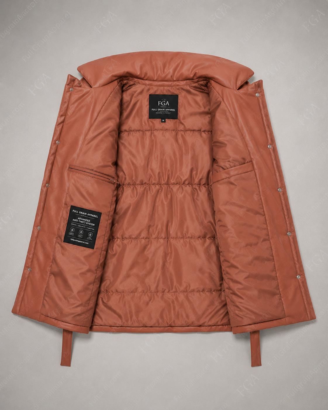 Women’s Oversized Leather Puffer Coat | Hooded Winter Jacket | Full Grain Apparel