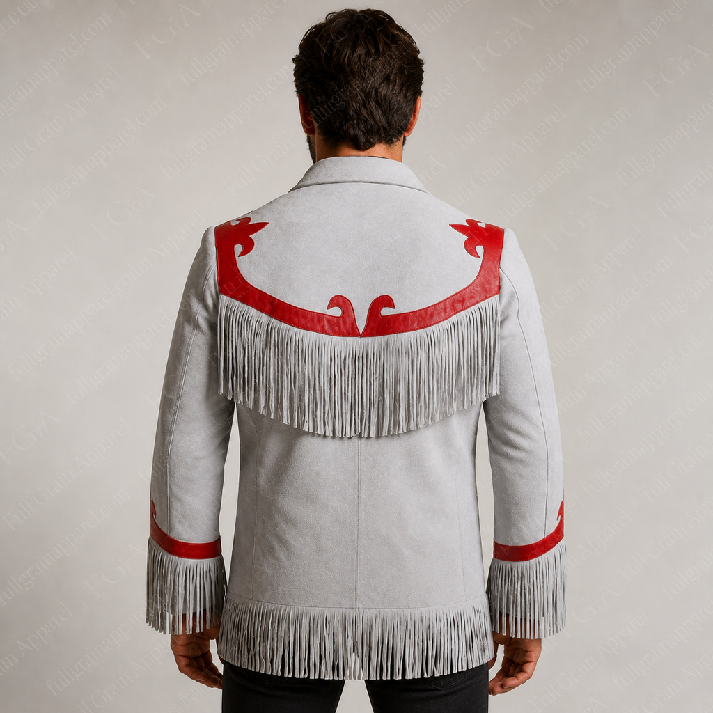 Men’s Western Fringe Suede Jacket | Cowboy Style | Full Grain Apparel