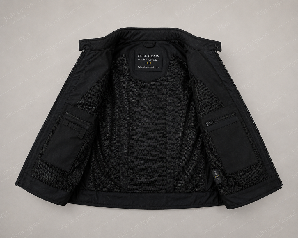 Men’s Armored Motorcycle Riding Jacket Touring Moto Full Grain Apparel