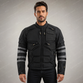 Men’s Armored Motorcycle Riding Jacket Touring Moto Full Grain Apparel