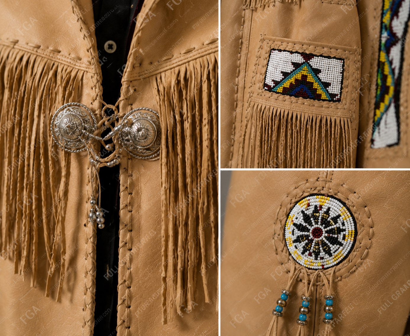 Men’s Western Fringe Leather Jacket Cowboy Style Full Grain Apparel