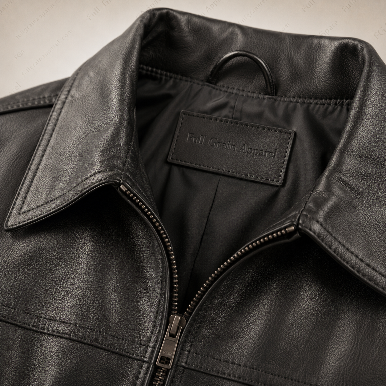 Men's Black Western Leather Jacket | Ranch Bomber | Full Grain Apparel