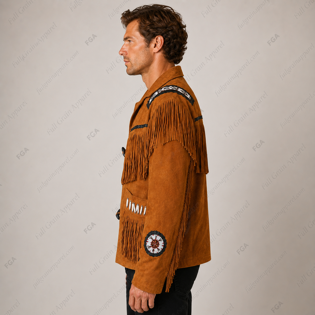 Men's Western Fringe Suede Jacket | Cowboy Heritage | Full Grain Apparel