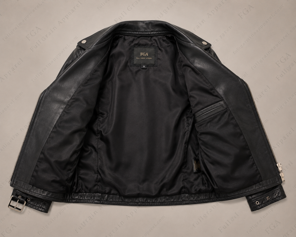 Women's Black Leather Biker Jacket – Classic Moto Style Full Grain Apparel
