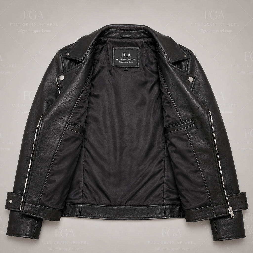 Women's Black Leather Biker Jacket | Classic Moto Style | Full Grain Apparel