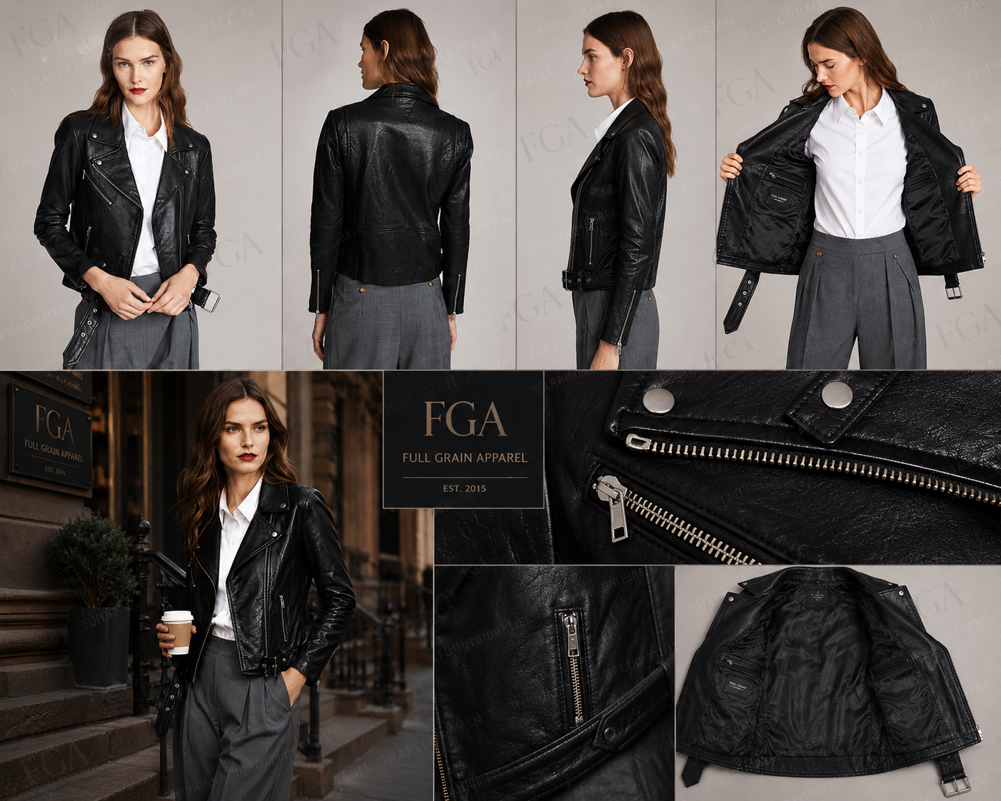 Women's Black Moto Leather Jacket – Premium Biker Style