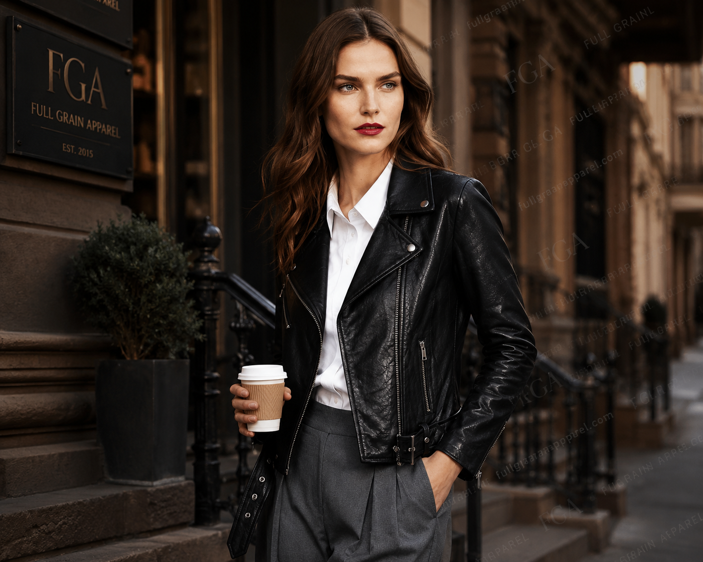 Women's Black Moto Leather Jacket – Premium Biker Style