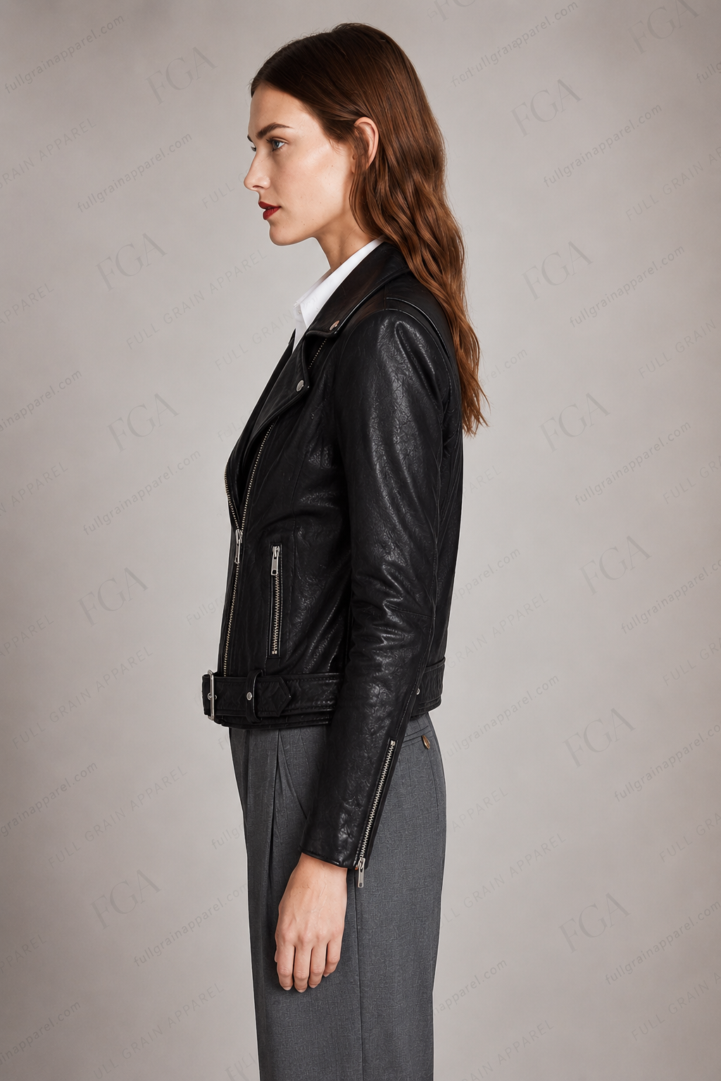 Women's Black Moto Leather Jacket – Premium Biker Style