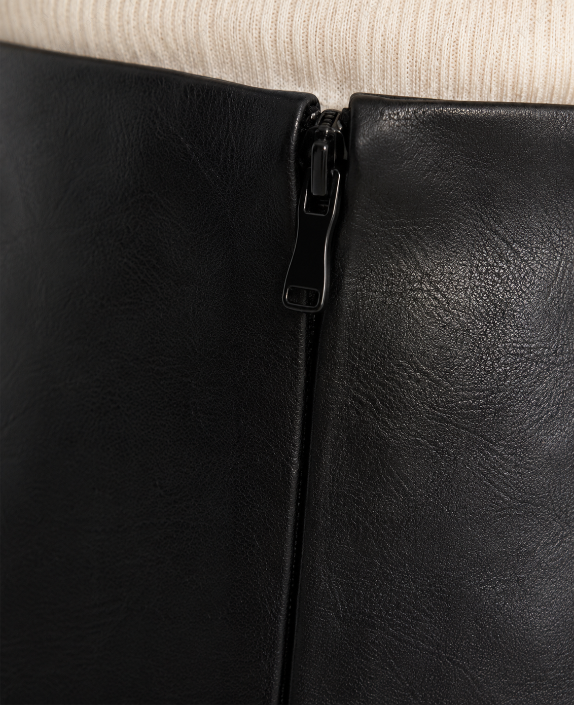 Women's Black Leather Pencil Skirt | High Waist Office Style | Full Grain Apparel
