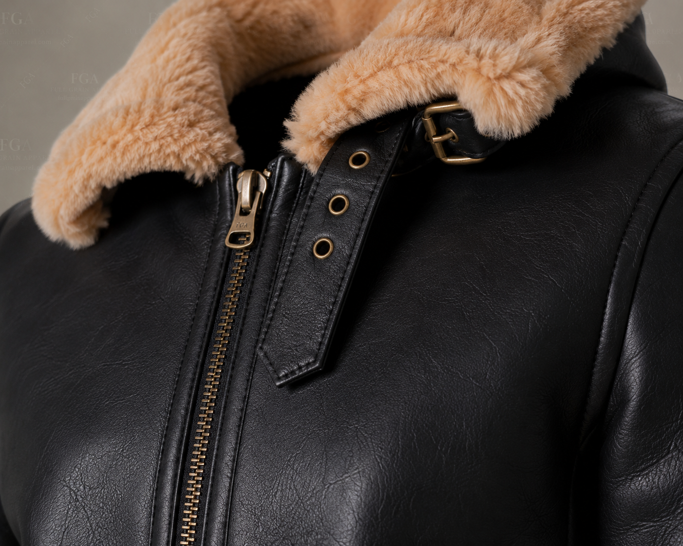 Women's Black Hooded Shearling Leather Jacket | Winter Aviator | Full Grain Apparel