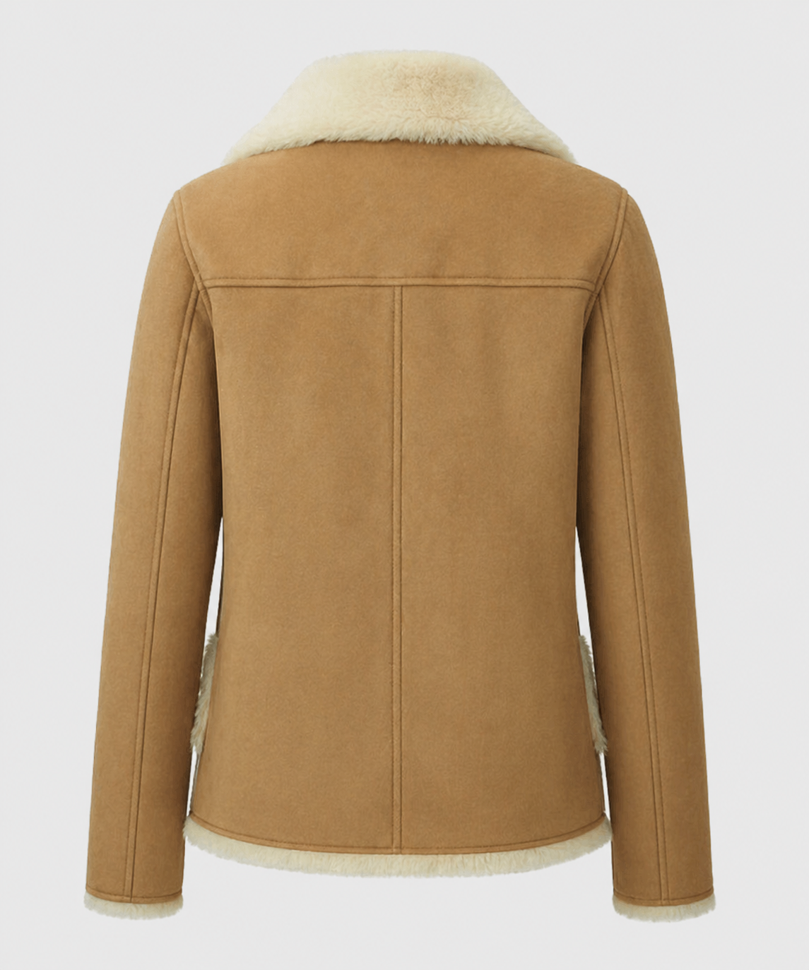 Women’s "Eco-Alpine" Aviator | Premium Cocoa Vegan Leather | High-Density Faux Shearling-Lined Winter Jacket | Full Grain Apparel