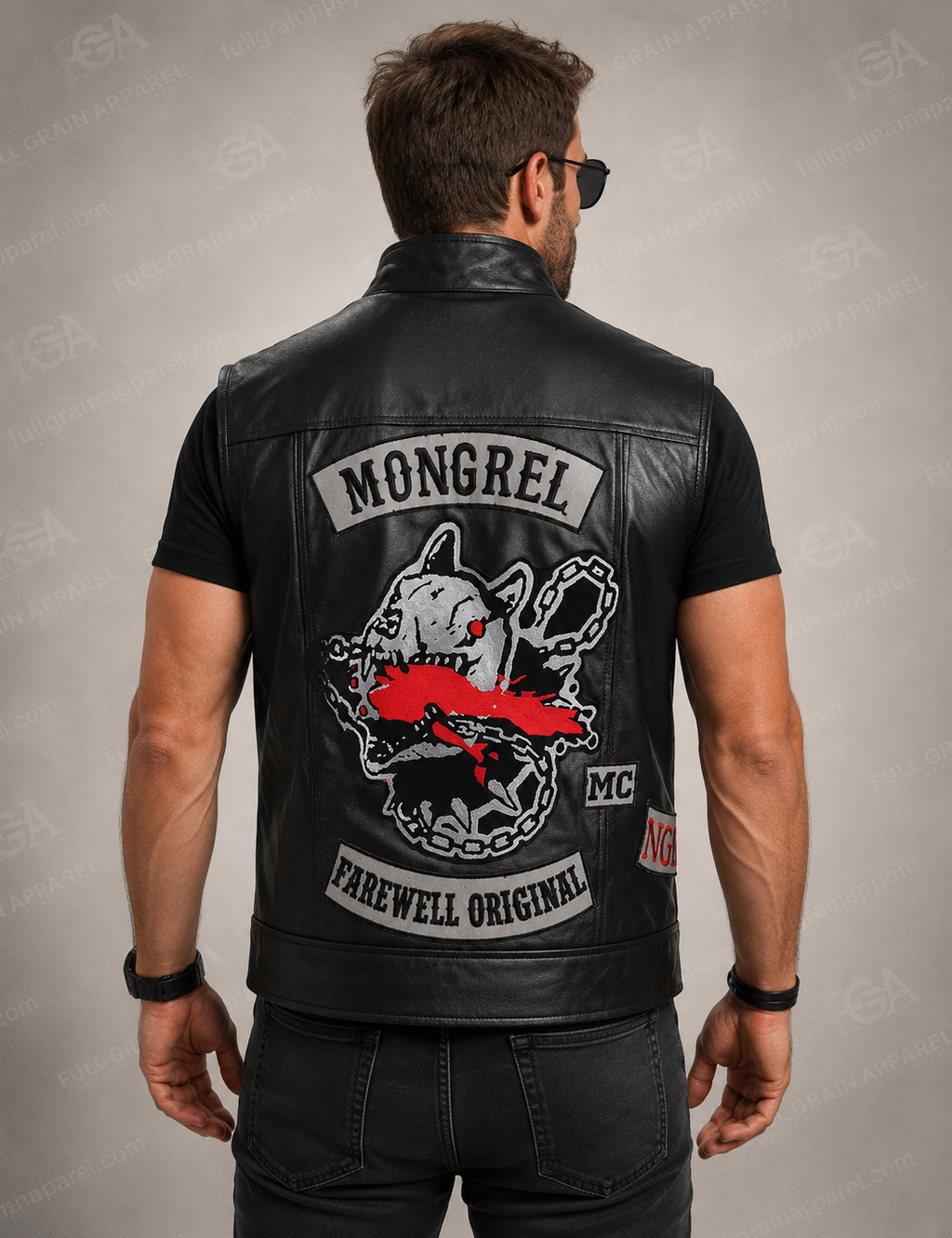 Men’s Mongrel Road Captain Genuine Leather Vest