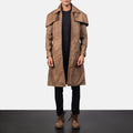 Men’s Classic Brown Cowhide Leather Duster Coat | Full Grain Apparel