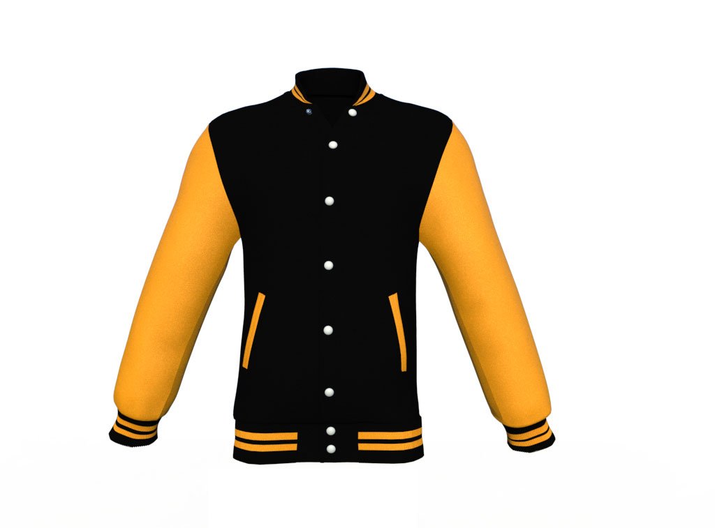 Black & Gold Varsity Jacket - Custom Letterman | Full Grain Apparel