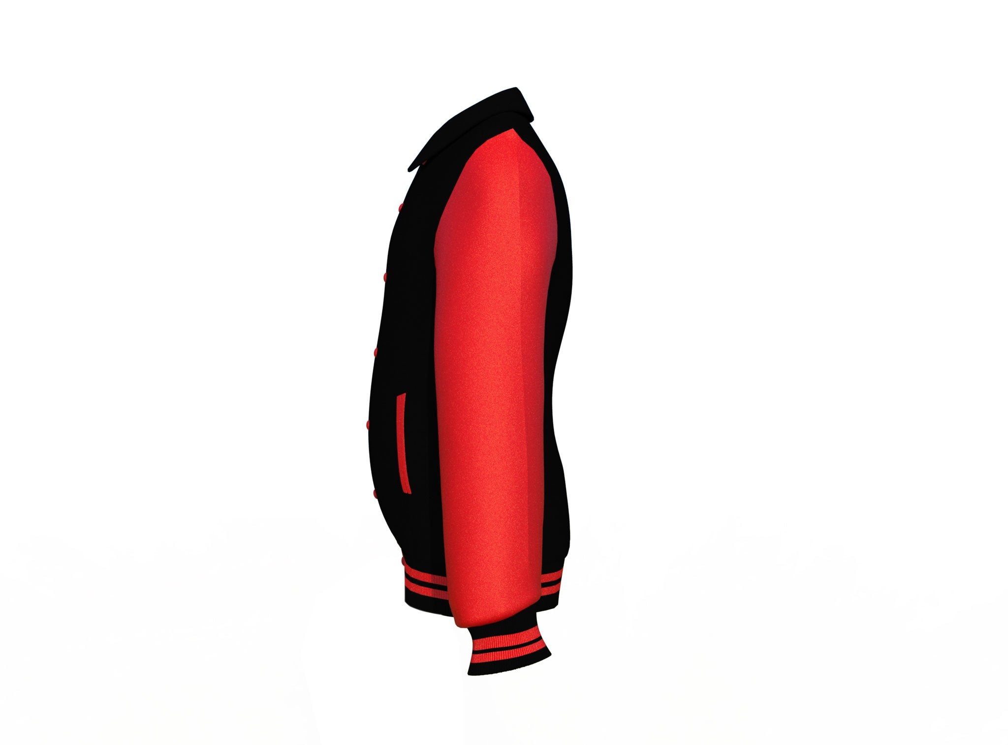 Black & Red Varsity Jacket - Leather Letterman | Full Grain Apparel