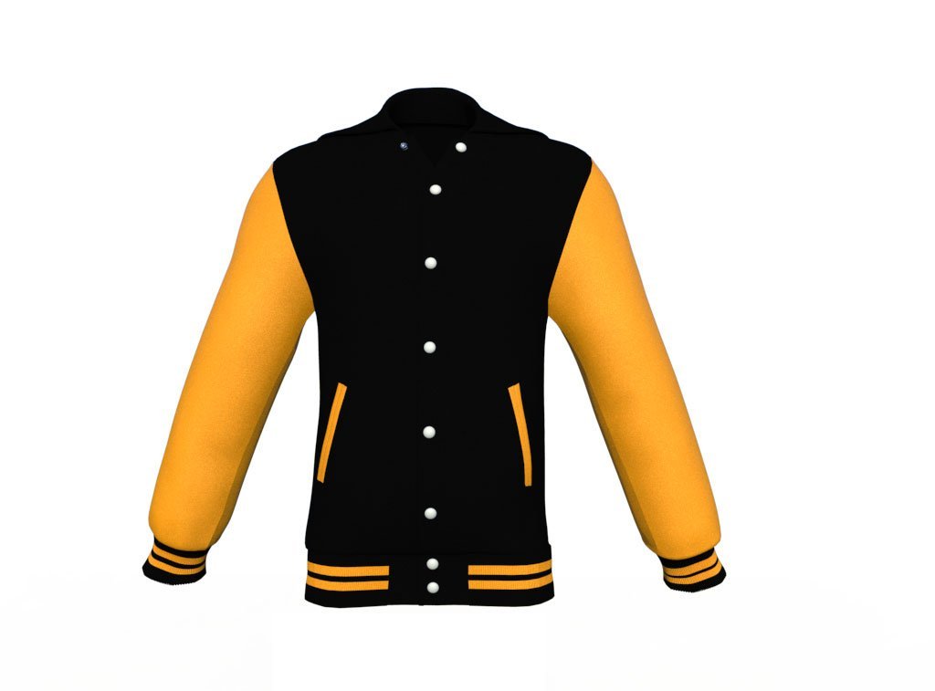 Black & Gold Varsity Jacket - Custom Letterman | Full Grain Apparel
