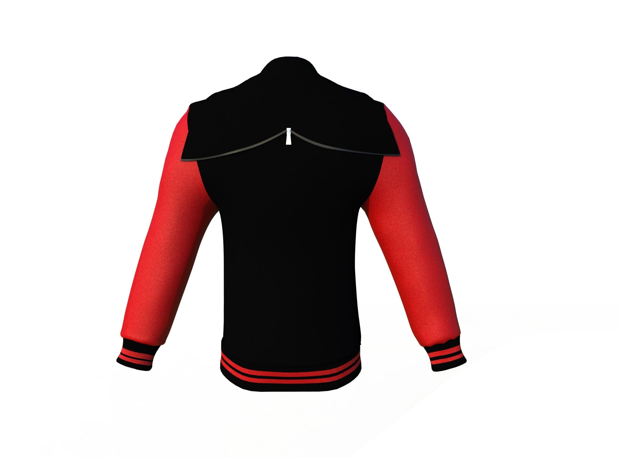 Black & Red Varsity Jacket - Leather Letterman | Full Grain Apparel