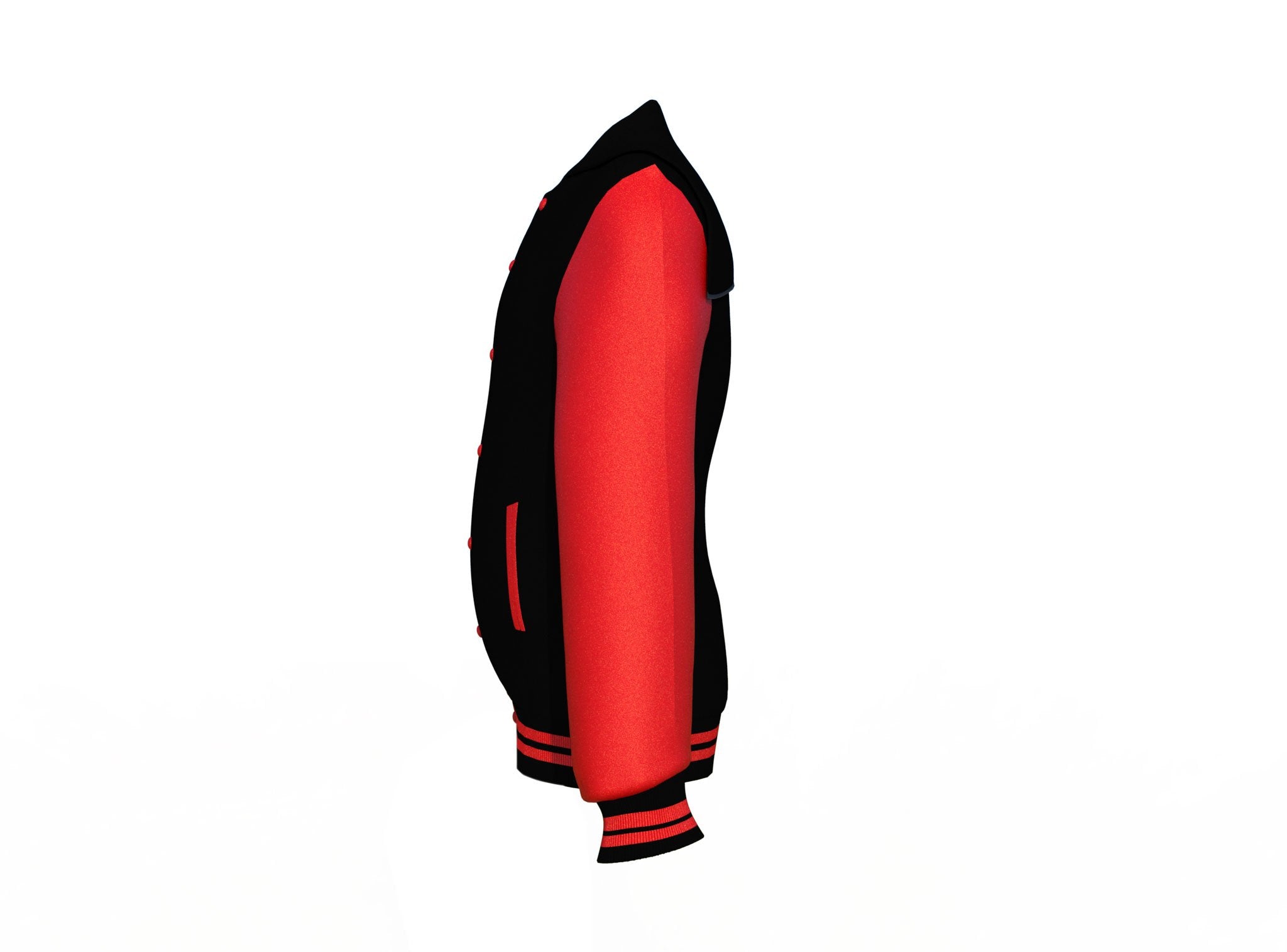 Black & Red Varsity Jacket - Leather Letterman | Full Grain Apparel