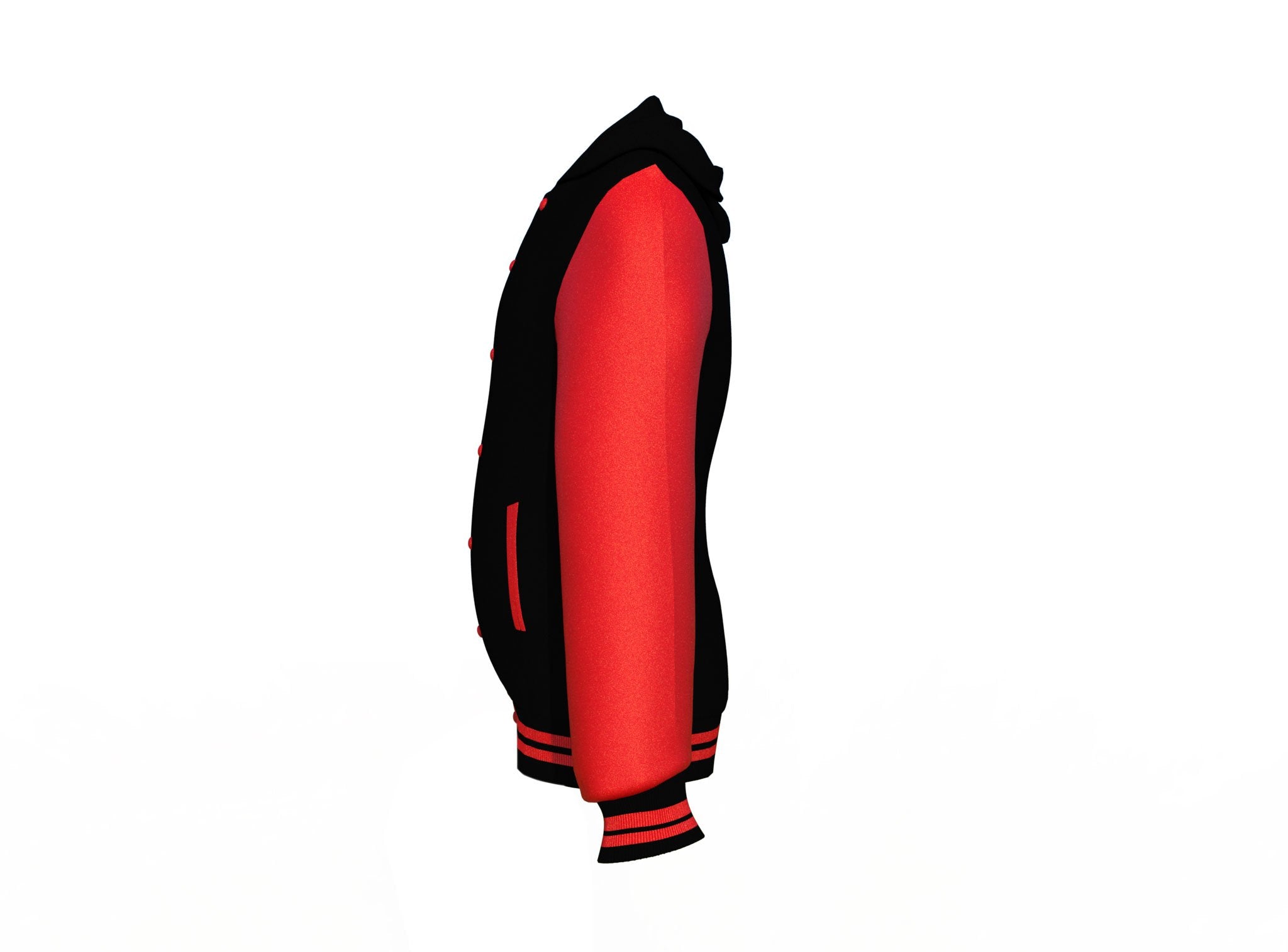 Black & Red Varsity Jacket - Leather Letterman | Full Grain Apparel