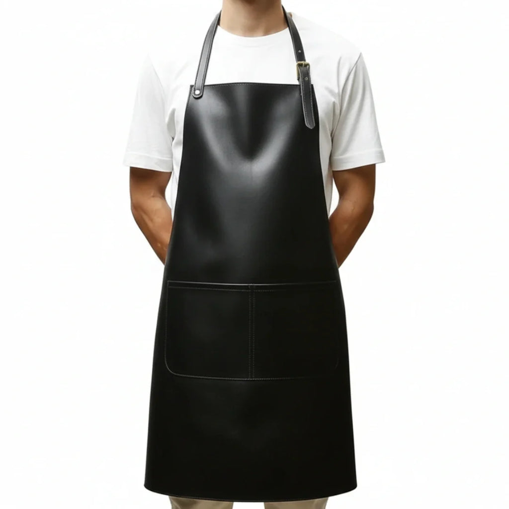 Tri-Tone Leather Cooking Apron