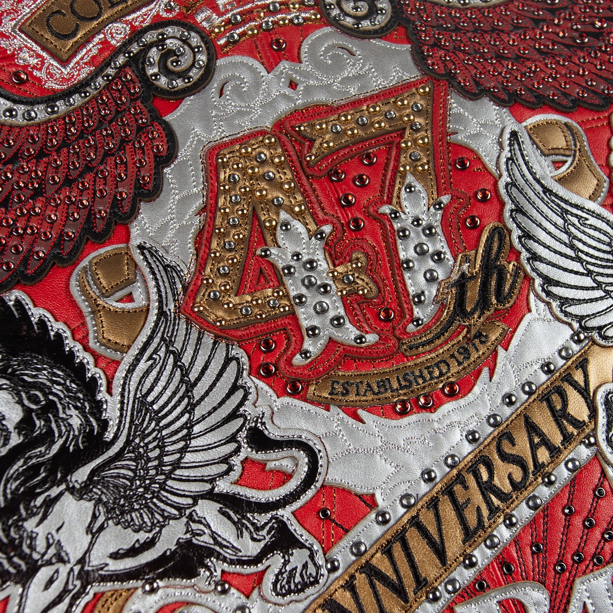 Men’s "47th-Anniversary" Collector’s Series | 100% Genuine Full-Grain Cowhide | Pelle Pelle Inspired Red Urban Luxury Jacket | Full Grain Apparel