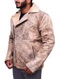 Men’s Distressed Brown Biker Jacket | Classic Vintage Moto | Full Grain Apparel