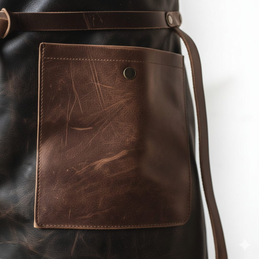 FlameFrenzy Leather Chef Apron