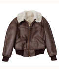 Men’s Fur B-26 Shearling Jacket | Rugged Tactical Dominance | Full Grain Apparel