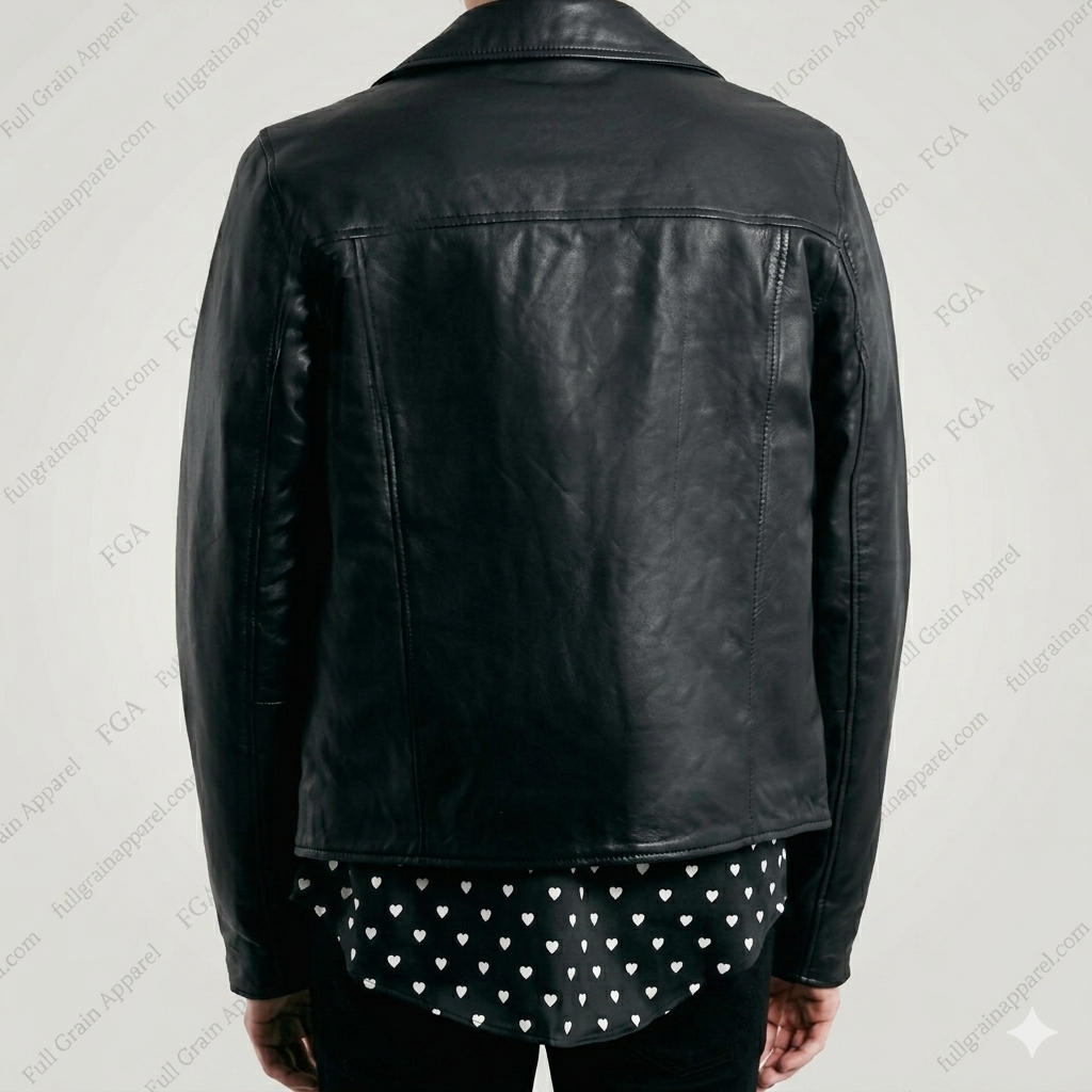 Men's Black Leather Cafe Racer Jacket | Premium Moto Style | Full Grain Apparel