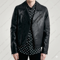 Men's Black Leather Cafe Racer Jacket | Premium Moto Style | Full Grain Apparel