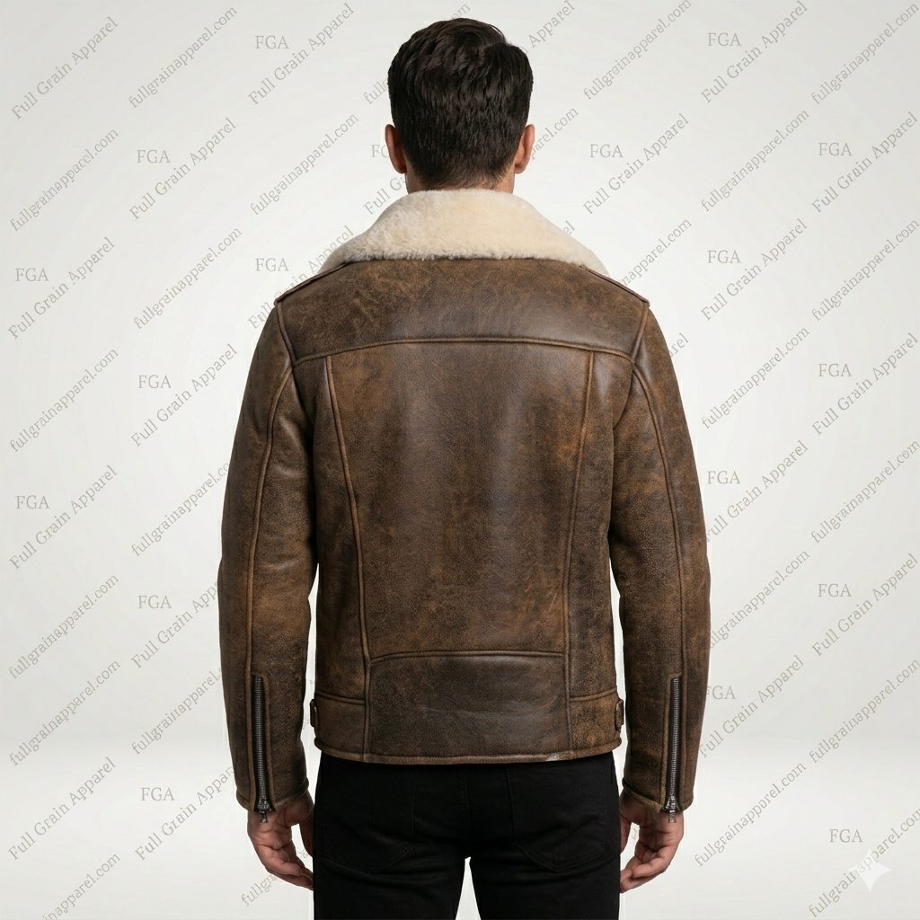 Men's B3 Shearling Leather Aviator Jacket | Vintage Flight Style | Full Grain Apparel