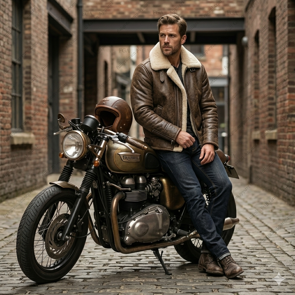 Men's B3 Shearling Leather Aviator Jacket | Vintage Flight Style | Full Grain Apparel
