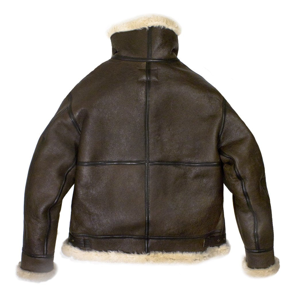 Men’s Brown B-3 Bomber Genuine Leather Jacket | Rugged Heritage Standard | Full Grain Apparel