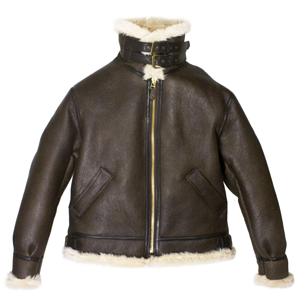Men’s Brown B-3 Bomber Genuine Leather Jacket | Rugged Heritage Standard | Full Grain Apparel