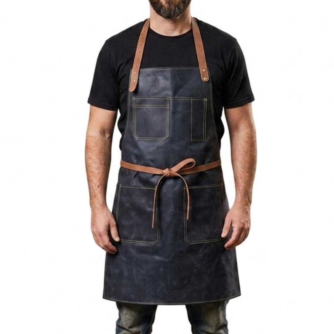 GrillMaster's Leather BBQ Apron