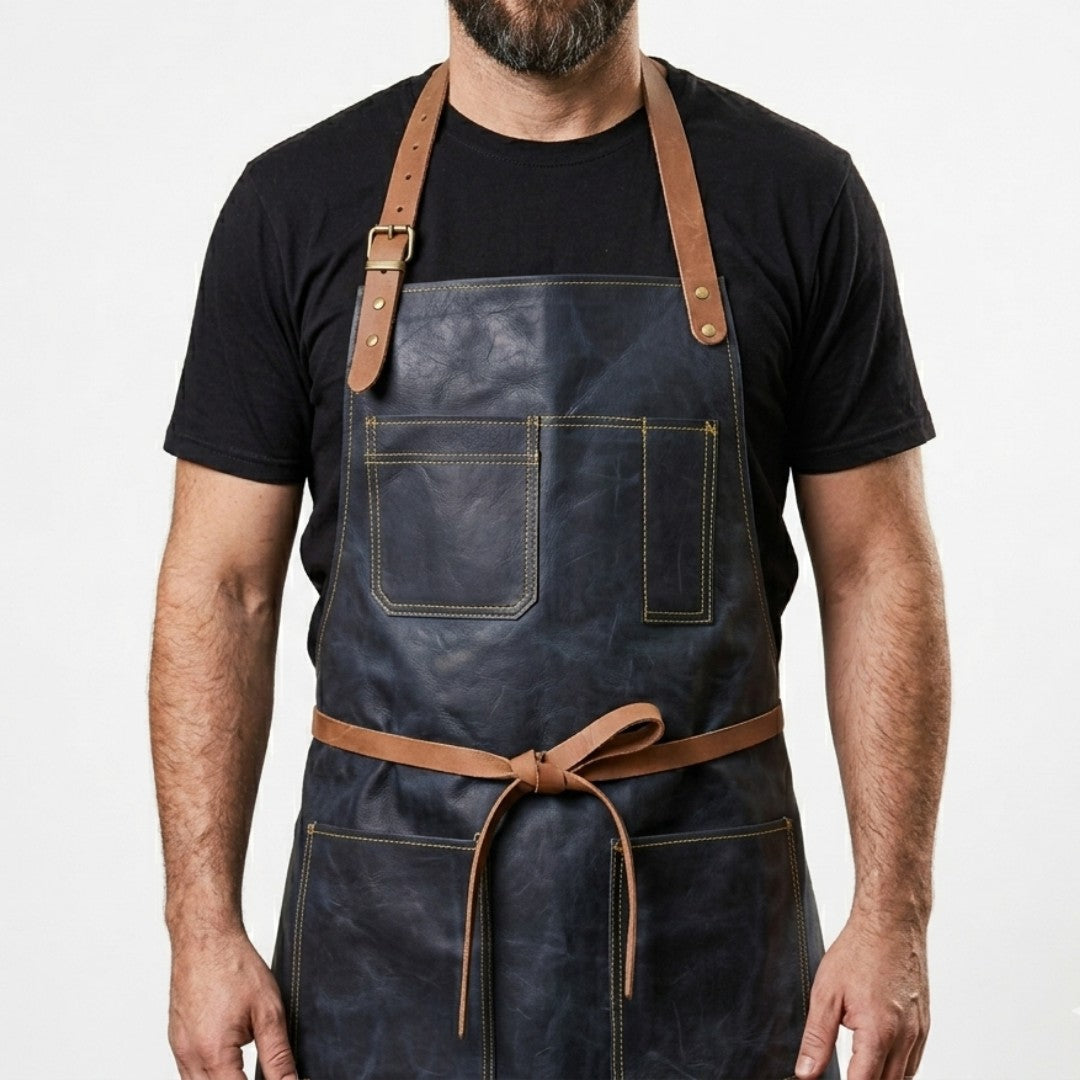 GrillMaster's Leather BBQ Apron