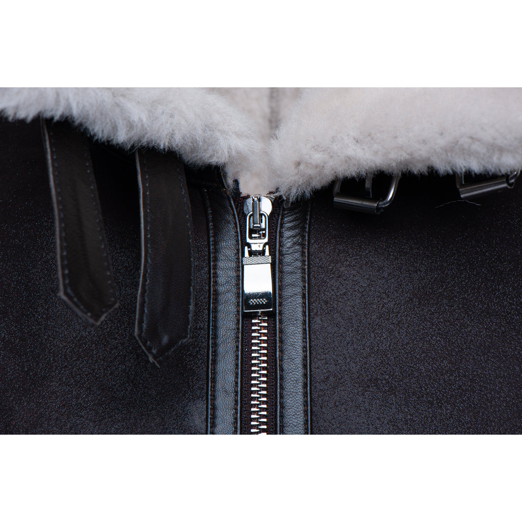 Men's Hampton’s Classic Brown Bomber Aviator | Spanish Merino | Full Grain Apparel