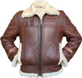 Men’s Handmade Flying Leather Jacket with Fur | Aviator Style | Full Grain Apparel