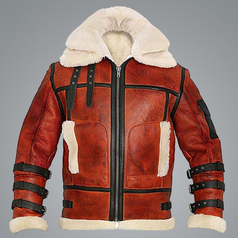 Men’s Aviator RAF B6 Waxed Sheepskin Bomber Jacket | Full Grain Apparel