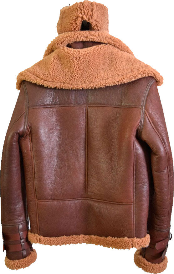Men’s B3 Bomber Leather Jacket with Fur | Rugged Arctic Commander | Full Grain Apparel