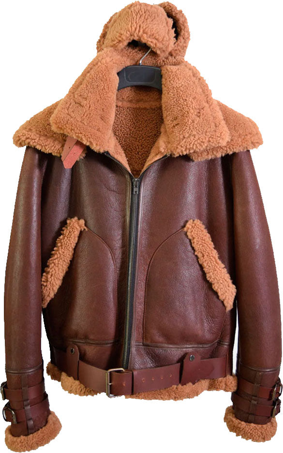 Men’s B3 Bomber Leather Jacket with Fur | Rugged Arctic Commander | Full Grain Apparel
