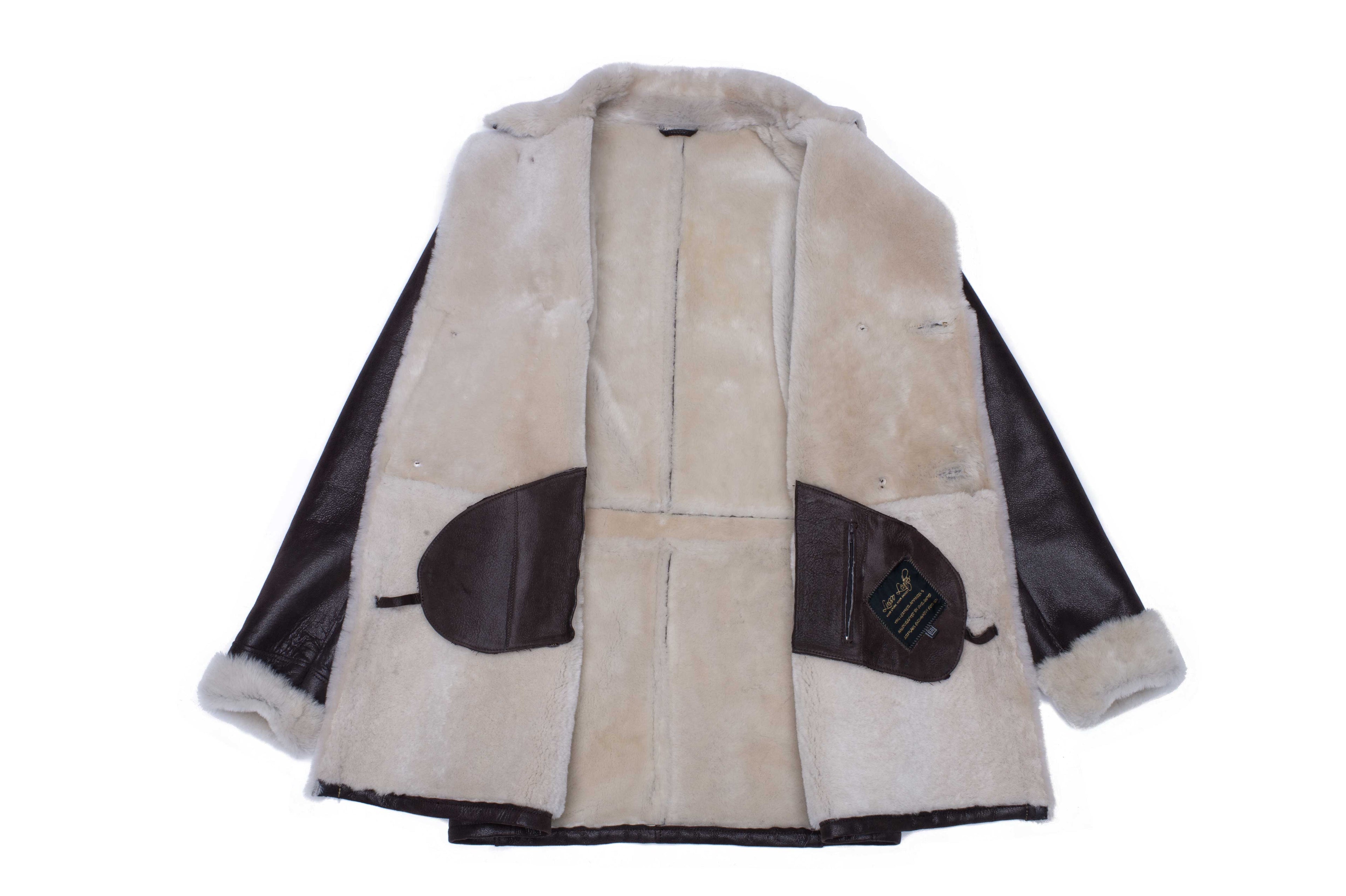 Men's Jozef's 3/4 Length Brown Shearling Coat | Spanish Merino | Full Grain Apparel
