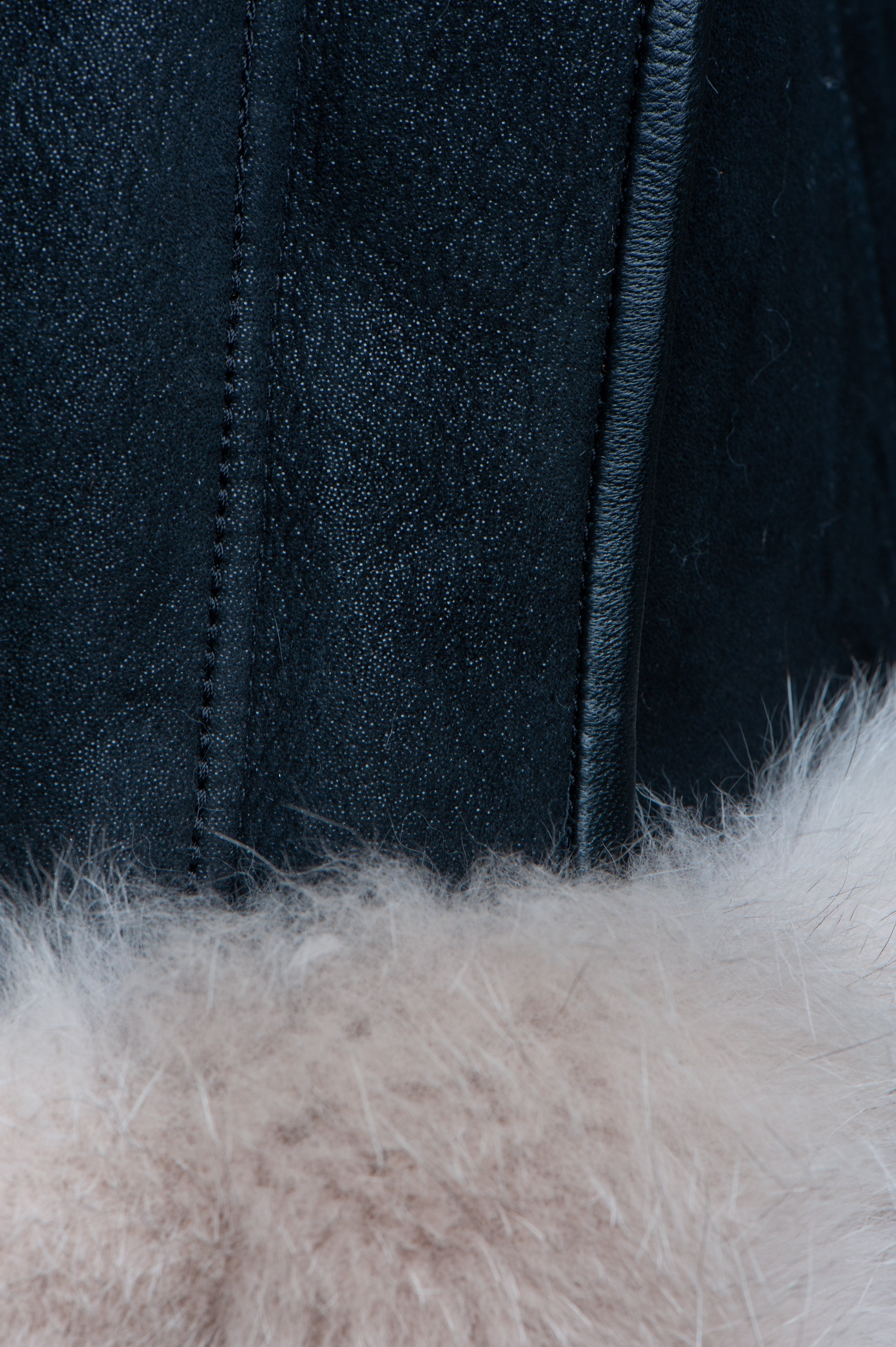 Women's Cecily's Black Shearling Jacket | Real Fox Fur Trim | Full Grain Apparel