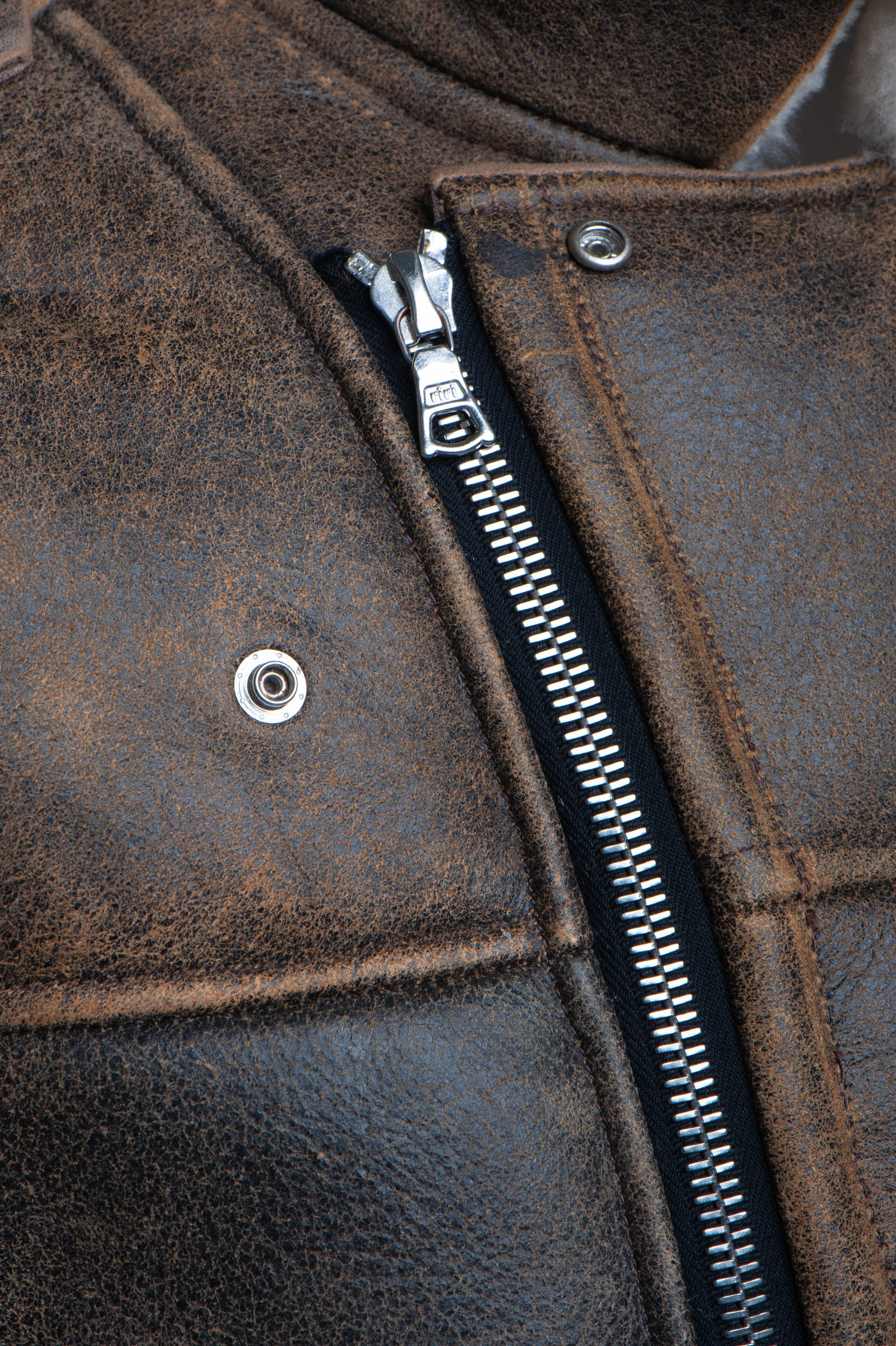 Chaqueta de motociclista Carter's para hombre, de piel de oveja, desgastada | Piel de oveja de EE. UU. | Prenda de cuero de plena flor