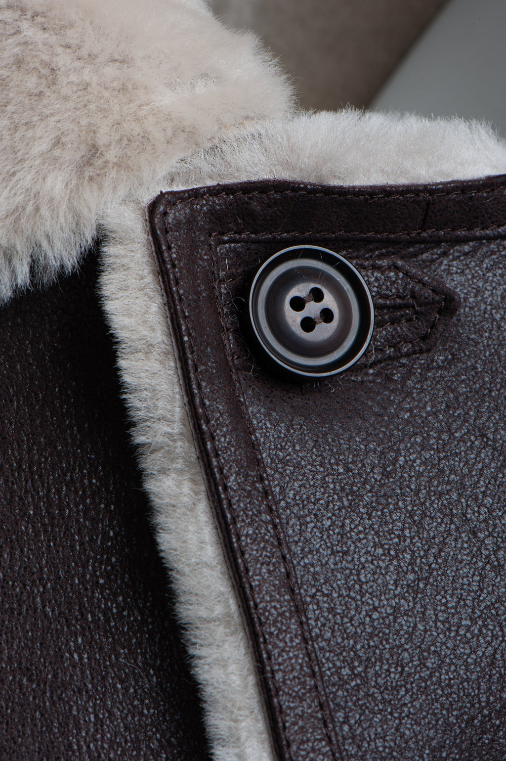 Men's Jozef's 3/4 Length Brown Shearling Coat | Spanish Merino | Full Grain Apparel
