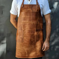 Java Jute Barista Apron - leather barista apron