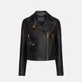 Women’s Black Biker Leather Jacket | Signature Full-Grain Moto | Full Grain Apparel