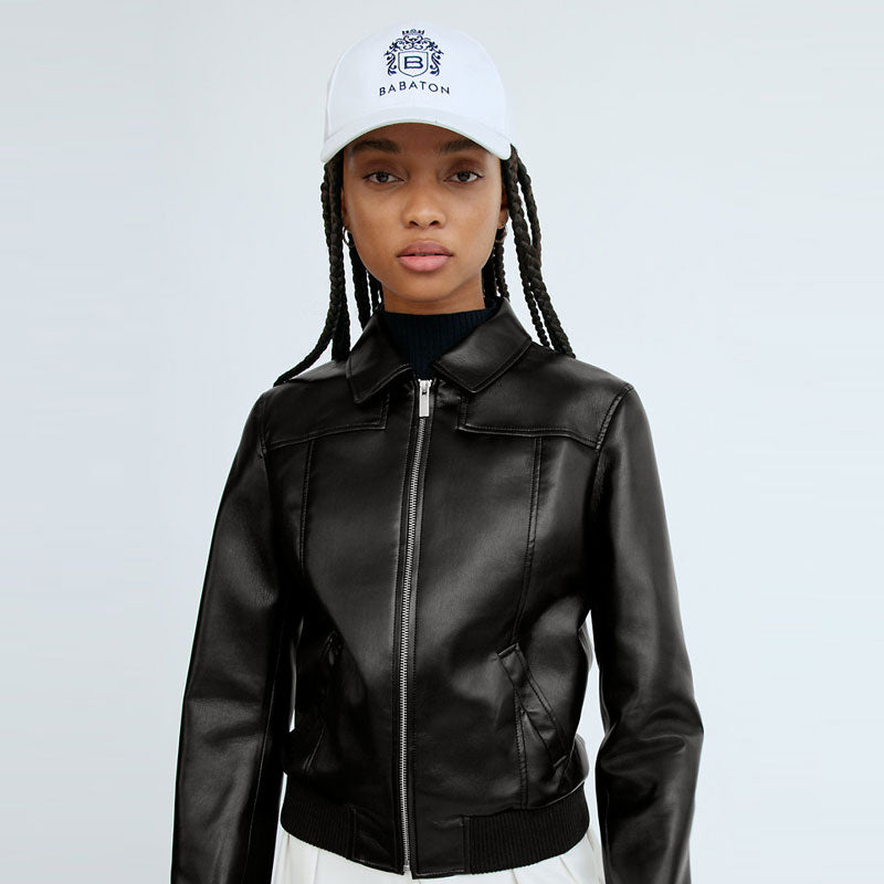 Women’s Black Aviator Sheepskin Shearling Motorbike Bomber | Triple-Hybrid Flight & Moto Jacket | Full Grain Apparel