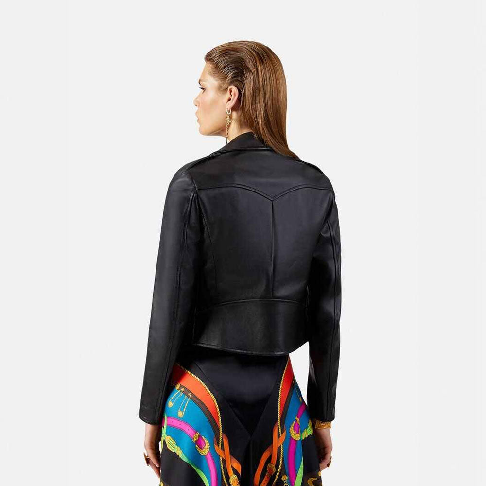 Women’s Black Biker Leather Jacket | Signature Full-Grain Moto | Full Grain Apparel