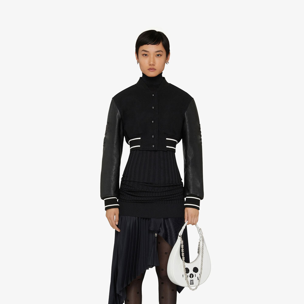 Women’s Black Aviator Sheepskin Shearling Bomber Jacket | Obsidian B3 Flight Pilot Coat | Full Grain Apparel